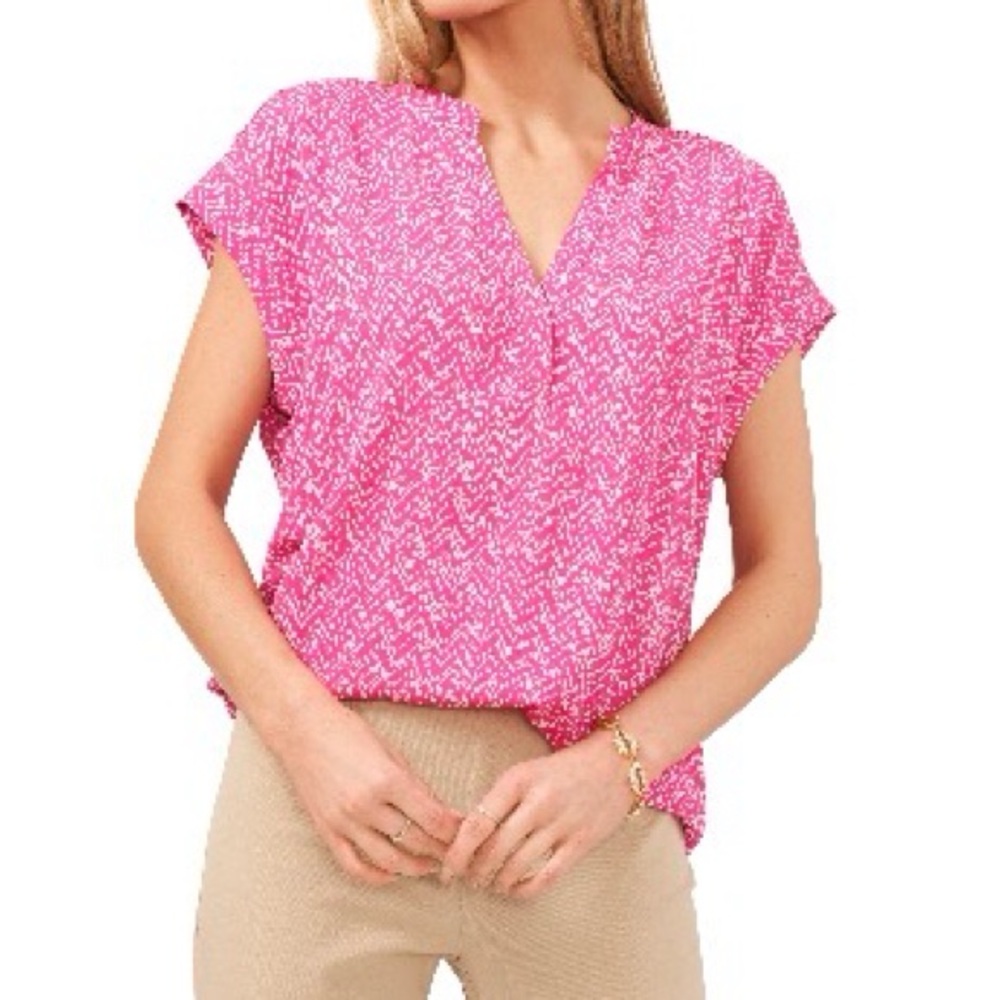 Chaus split neck georgette Women's Blouse